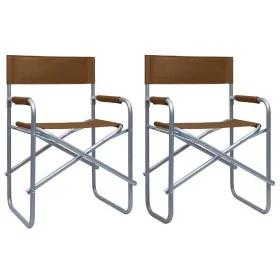 Sillas de director 2 unidades acero marrón von , Gartenstühle - Ref: Foro24-47921, Preis: 83,18 €, Rabatt: %
