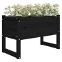 Jardinera madera maciza de pino negro 78x40x52 cm de , Maceteros y jardineras - Ref: Foro24-822121, Precio: 74,72 €, Descuent...