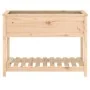 Jardinera con estante de madera maciza de pino 111,5x54x81 cm de , Maceteros y jardineras - Ref: Foro24-823787, Precio: 112,9...