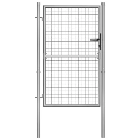 Puerta de jardín acero galvanizado plateado 105x175 cm de , Puertas de jardín - Ref: Foro24-144757, Precio: 156,70 €, Descuen...