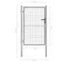 Puerta de jardín acero galvanizado plateado 105x175 cm de , Puertas de jardín - Ref: Foro24-144757, Precio: 156,70 €, Descuen...
