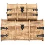 Cofres de almacenamiento 2 unidades madera maciza de mango by , Storage trunks - Ref: Foro24-320374, Price: 232,40 €, Discoun...