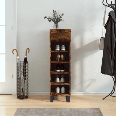 Zapatero madera de ingeniería roble ahumado 30x35x105 cm by , Closets and storage - Ref: Foro24-829705, Price: 61,12 €, Disco...