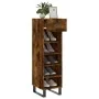 Zapatero madera de ingeniería roble ahumado 30x35x105 cm by , Closets and storage - Ref: Foro24-829705, Price: 61,12 €, Disco...