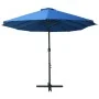Sombrilla de jardín con palo de aluminio azul 460x270 cm de , Sombrillas - Ref: Foro24-47303, Precio: 156,44 €, Descuento: %