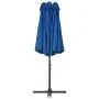 Sombrilla de jardín con palo de aluminio azul 460x270 cm de , Sombrillas - Ref: Foro24-47303, Precio: 156,44 €, Descuento: %