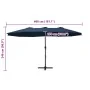 Sombrilla de jardín con palo de aluminio azul 460x270 cm de , Sombrillas - Ref: Foro24-47303, Precio: 156,44 €, Descuento: %