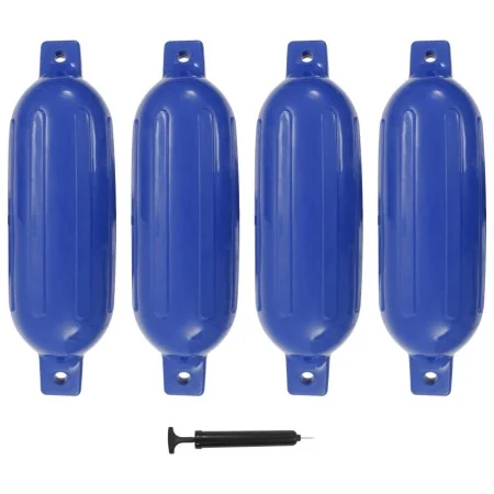 Parachoques para barco 4 unidades PVC azul 58,5x16,5 cm by , Docking and anchoring - Ref: Foro24-92378, Price: 68,17 €, Disco...