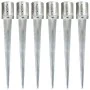 Picas de tierra 6 unidades acero galvanizado plateado 12x91 cm von , Spikes zur Verankerung im Boden - Ref: Foro24-145434, Pr...