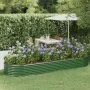 Jardinera arriate acero recubrimiento polvo verde 322x100x36 cm von , Töpfe und Pflanzgefäße - Ref: Foro24-318998, Preis: 67,...