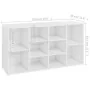 Banco zapatero madera contrachapada blanco brillo 103x30x54,5cm by , Shoe racks and shoe organizers - Ref: Foro24-803296, Pri...