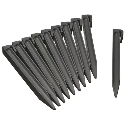 Nature Anclajes de jardín 10 unidades gris by , Garden edging and edging - Ref: Foro24-428505, Price: 21,54 €, Discount: %