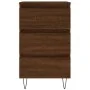 Mesitas noche 2 uds madera ingeniería marrón roble 40x35x69 cm by , Nightstands - Ref: Foro24-826939, Price: 68,35 €, Discoun...
