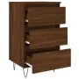 Mesitas noche 2 uds madera ingeniería marrón roble 40x35x69 cm by , Nightstands - Ref: Foro24-826939, Price: 68,35 €, Discoun...