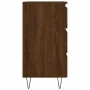 Mesitas noche 2 uds madera ingeniería marrón roble 40x35x69 cm by , Nightstands - Ref: Foro24-826939, Price: 68,35 €, Discoun...