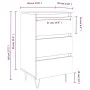 Mesitas noche 2 uds madera ingeniería marrón roble 40x35x69 cm by , Nightstands - Ref: Foro24-826939, Price: 68,35 €, Discoun...