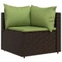 Set muebles de jardín 3 piezas y cojines ratán sintético marrón by , Outdoor sofas - Ref: Foro24-319827, Price: 177,36 €, Dis...