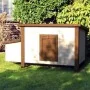 @Pet Gallinero de exterior madera blanco y marrón 136x74,5x75 cm von , Käfige und Lebensräume für Kleintiere - Ref: Foro24-44...