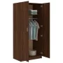 Armario madera contrachapada color roble marrón 80x52x180 cm de , Armarios roperos - Ref: Foro24-815353, Precio: 222,00 €, De...