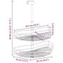 Bandeja cocina alambre 2 niveles plata 180 grados 85x44x80 cm von , Behälter für Küchenutensilien - Ref: Foro24-50973, Preis:...