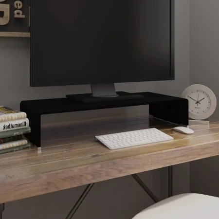 Soporte para TV/Elevador monitor cristal negro 70x30x13 cm by , TV Furniture - Ref: Foro24-244136, Price: 88,38 €, Discount: %