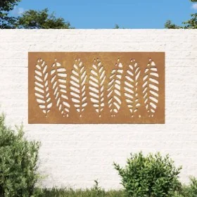 Adorno de pared de jardín acero corten diseño de hoja 105x55 cm by , Posters, prints and visual art - Ref: Foro24-824500, Pri...