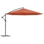 Sombrilla voladiza con poste de aluminio terracota 350 cm de , Sombrillas - Ref: Foro24-44508, Precio: 119,29 €, Descuento: %