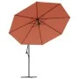 Sombrilla voladiza con poste de aluminio terracota 350 cm de , Sombrillas - Ref: Foro24-44508, Precio: 119,29 €, Descuento: %