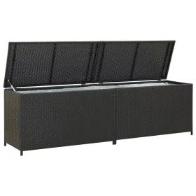 Caja de almacenaje de jardín ratán sintético negro 200x50x60 cm by , Outdoor storage boxes - Ref: Foro24-46474, Price: 200,17...