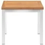 Mesa auxiliar jardín teca maciza y acero inoxidable 45x45x38cm de , Mesas de jardín - Ref: Foro24-46512, Precio: 94,66 €, Des...