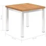 Mesa auxiliar jardín teca maciza y acero inoxidable 45x45x38cm de , Mesas de jardín - Ref: Foro24-46512, Precio: 94,66 €, Des...
