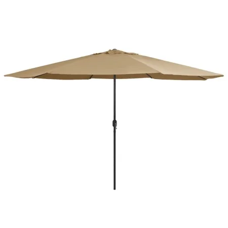 Sombrilla de jardín con palo de metal taupe 390 cm by , Umbrellas - Ref: Foro24-47381, Price: 80,53 €, Discount: %