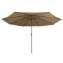 Sombrilla de jardín con palo de metal taupe 390 cm by , Umbrellas - Ref: Foro24-47381, Price: 80,53 €, Discount: %