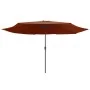Sombrilla de jardín con palo de metal terracota 390 cm von , Sonnenschirme - Ref: Foro24-47383, Preis: 80,05 €, Rabatt: %
