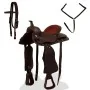 Montura occidental, cabezada y pechera cuero real 15" marrón by , Frames - Ref: Foro24-91347, Price: 214,36 €, Discount: %
