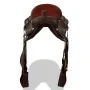 Montura occidental, cabezada y pechera cuero real 15" marrón by , Frames - Ref: Foro24-91347, Price: 214,36 €, Discount: %