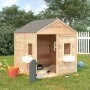 Casa de juegos con puerta con cierre y macetas madera abeto de , Casitas infantiles - Ref: Foro24-93687, Precio: 330,46 €, De...