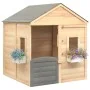 Casa de juegos con puerta con cierre y macetas madera abeto de , Casitas infantiles - Ref: Foro24-93687, Precio: 330,46 €, De...
