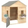 Casa de juegos con puerta con cierre y macetas madera abeto de , Casitas infantiles - Ref: Foro24-93687, Precio: 330,46 €, De...