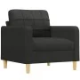 Juego de sofás con cojines 4 piezas tela negro by , Sofas - Ref: Foro24-3201270, Price: 650,87 €, Discount: %