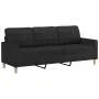 Juego de sofás con cojines 4 piezas tela negro by , Sofas - Ref: Foro24-3201270, Price: 650,87 €, Discount: %