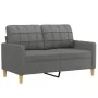 Juego de sofás con cojines 2 piezas tela gris oscuro by , Sofas - Ref: Foro24-3201291, Price: 431,82 €, Discount: %