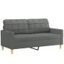 Juego de sofás con cojines 2 piezas tela gris oscuro by , Sofas - Ref: Foro24-3201291, Price: 431,82 €, Discount: %