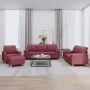 Juego de sofás con cojines 4 piezas tela rojo tinto by , Sofas - Ref: Foro24-3201272, Price: 645,86 €, Discount: %