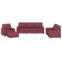 Juego de sofás con cojines 4 piezas tela rojo tinto by , Sofas - Ref: Foro24-3201272, Price: 645,86 €, Discount: %