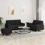 Juego de sofás con cojines 3 piezas tela negro by , Sofas - Ref: Foro24-3201302, Price: 482,06 €, Discount: %