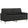 Juego de sofás con cojines 3 piezas tela negro by , Sofas - Ref: Foro24-3201302, Price: 482,06 €, Discount: %