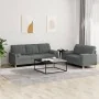 Juego de sofás con cojines 2 piezas tela gris oscuro von , Sofas - Ref: Foro24-3201323, Preis: 544,11 €, Rabatt: %