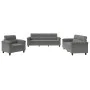 Juego de sofás con cojines 3 piezas tela microfibra gris oscuro by , Sofas - Ref: Foro24-3202292, Price: 780,16 €, Discount: %