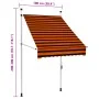 Toldo manual retráctil naranja y marrón 100 cm de , Toldos - Ref: Foro24-145834, Precio: 76,64 €, Descuento: %